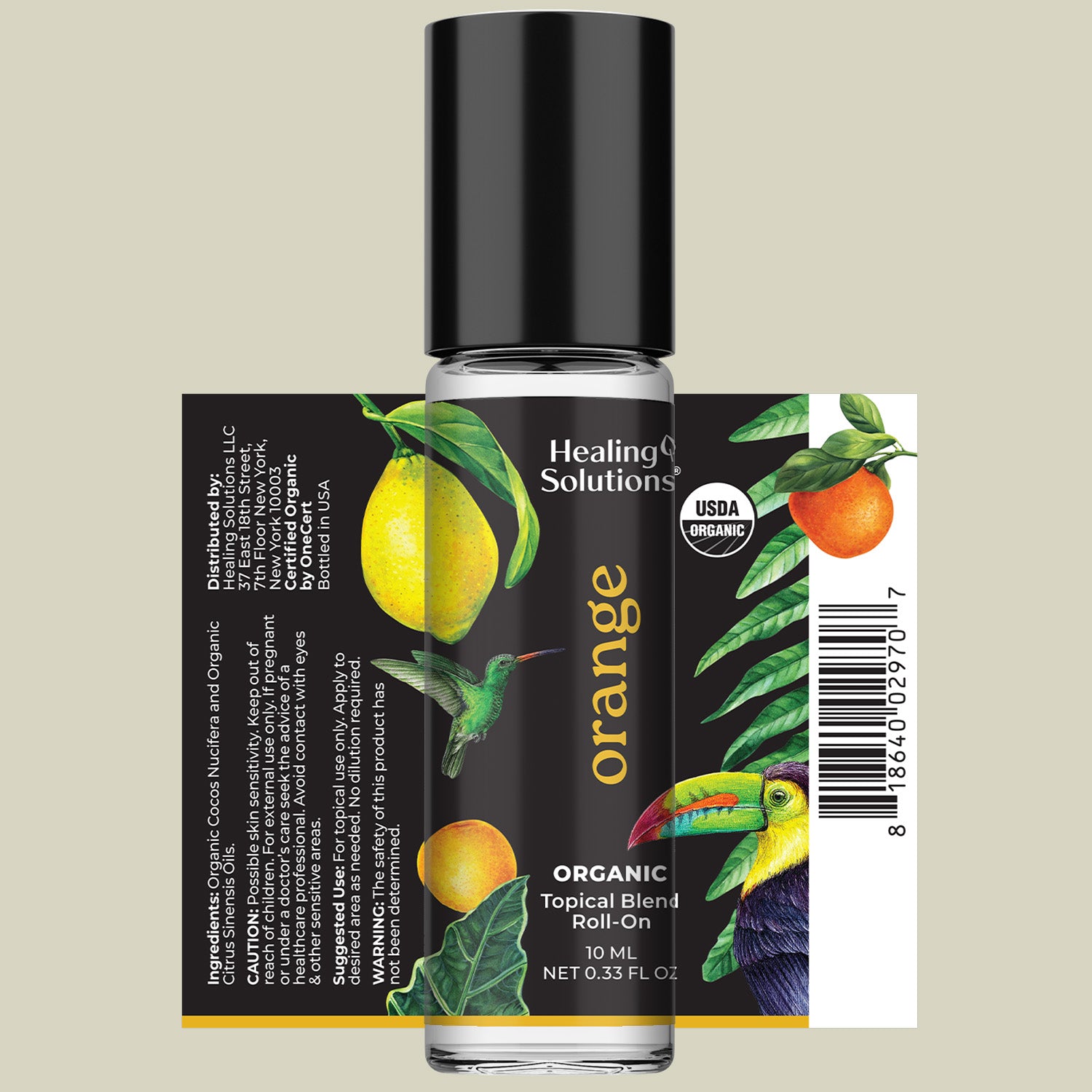 Organic Sweet Orange Essential Oil Roll On (2 PACK)