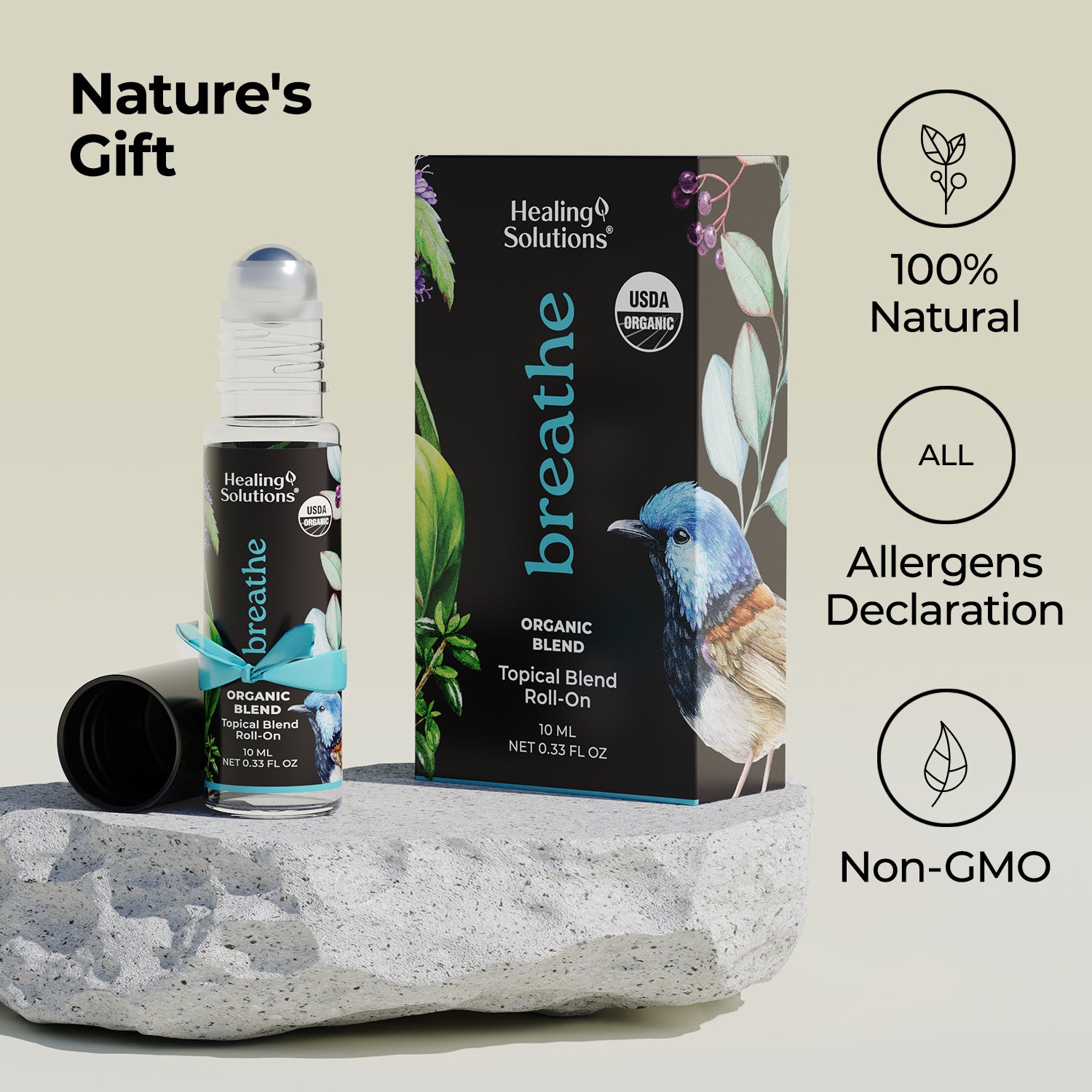 Organic Breathe Blend Essential Oil Roll On (2 PACK)