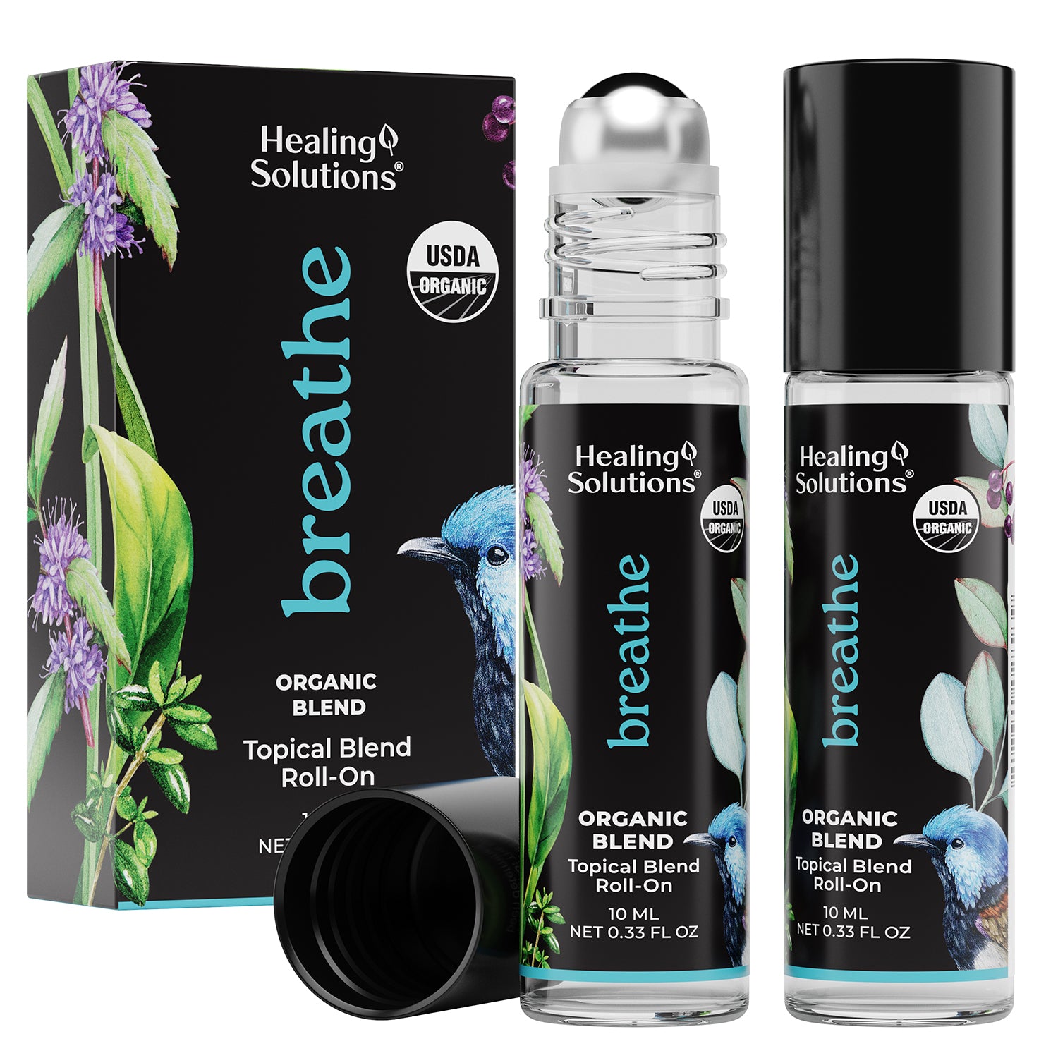 Organic Breathe Blend Essential Oil Roll On (2 PACK)