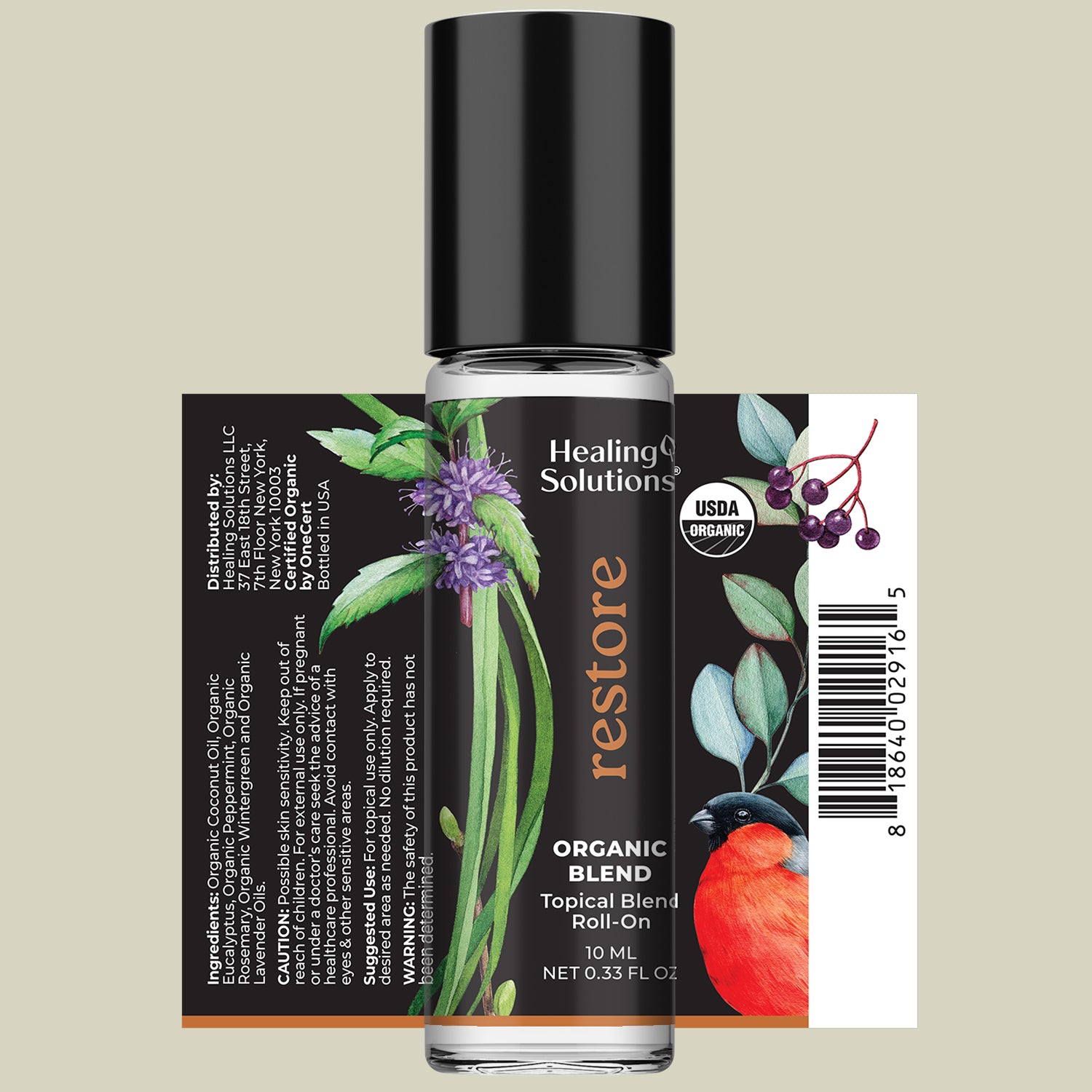 Organic Deep Muscle Relief Essential Oil Blend Roll On (2 PACK)