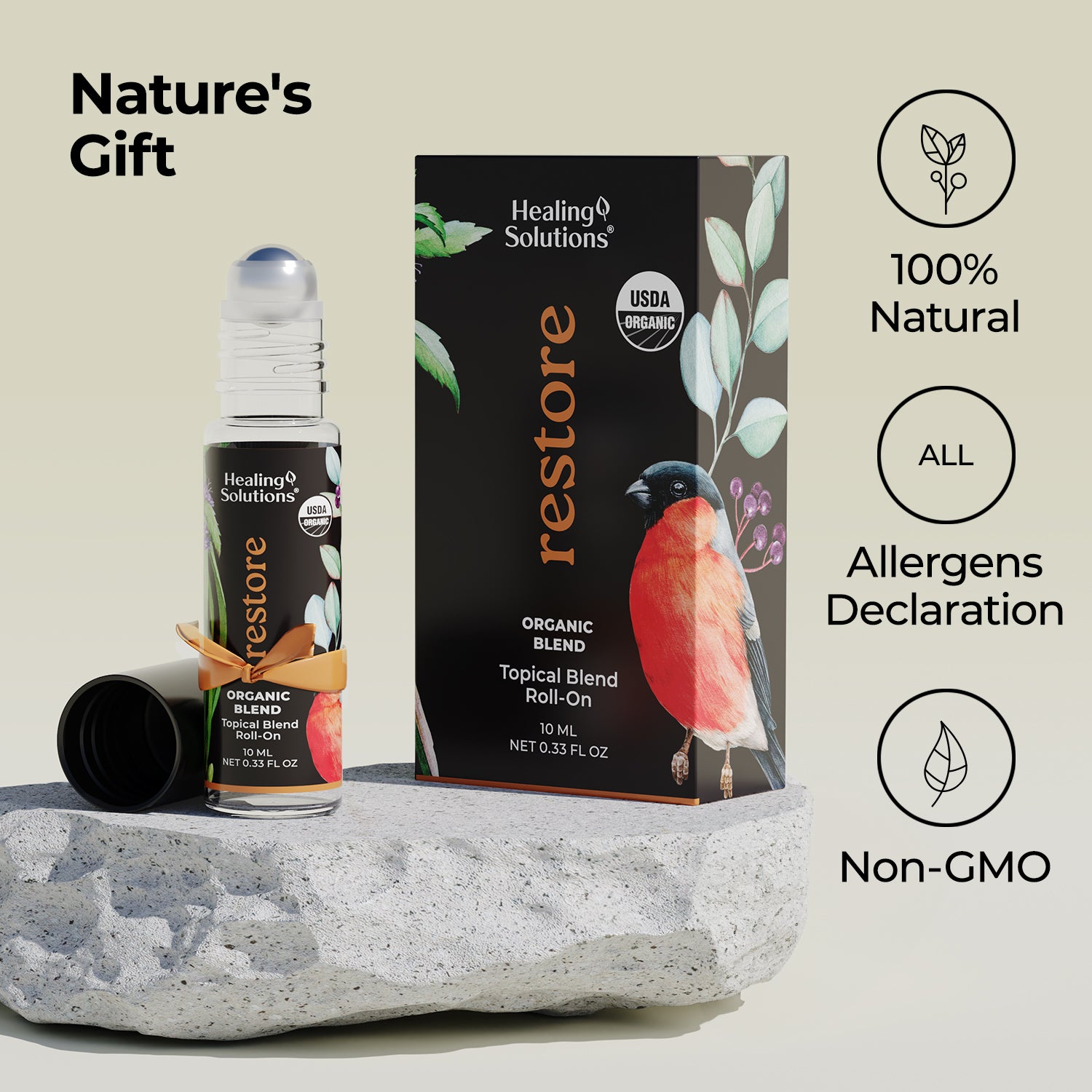 Organic Deep Muscle Relief Essential Oil Blend Roll On (2 PACK)
