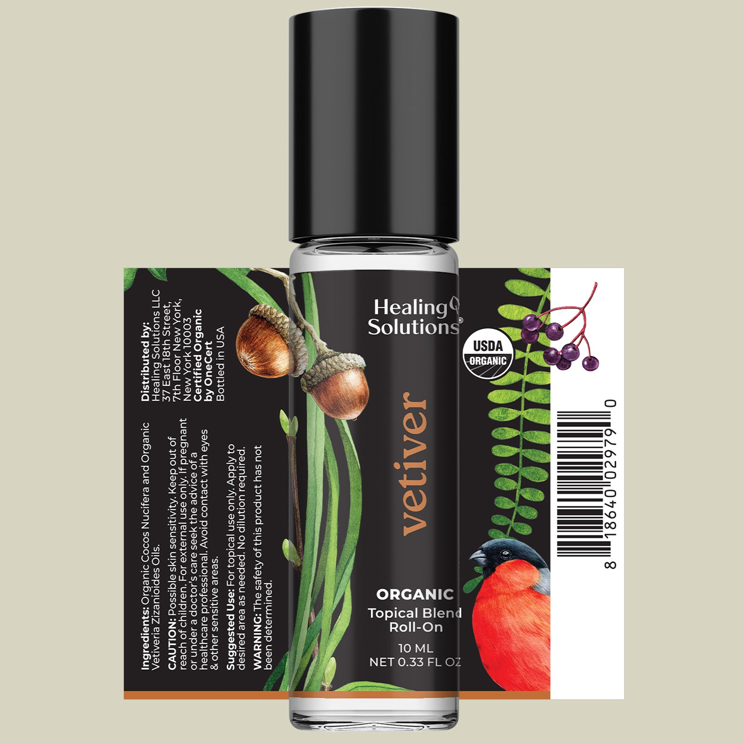 Organic Vetiver Essential Oil Roll On (2 PACK)