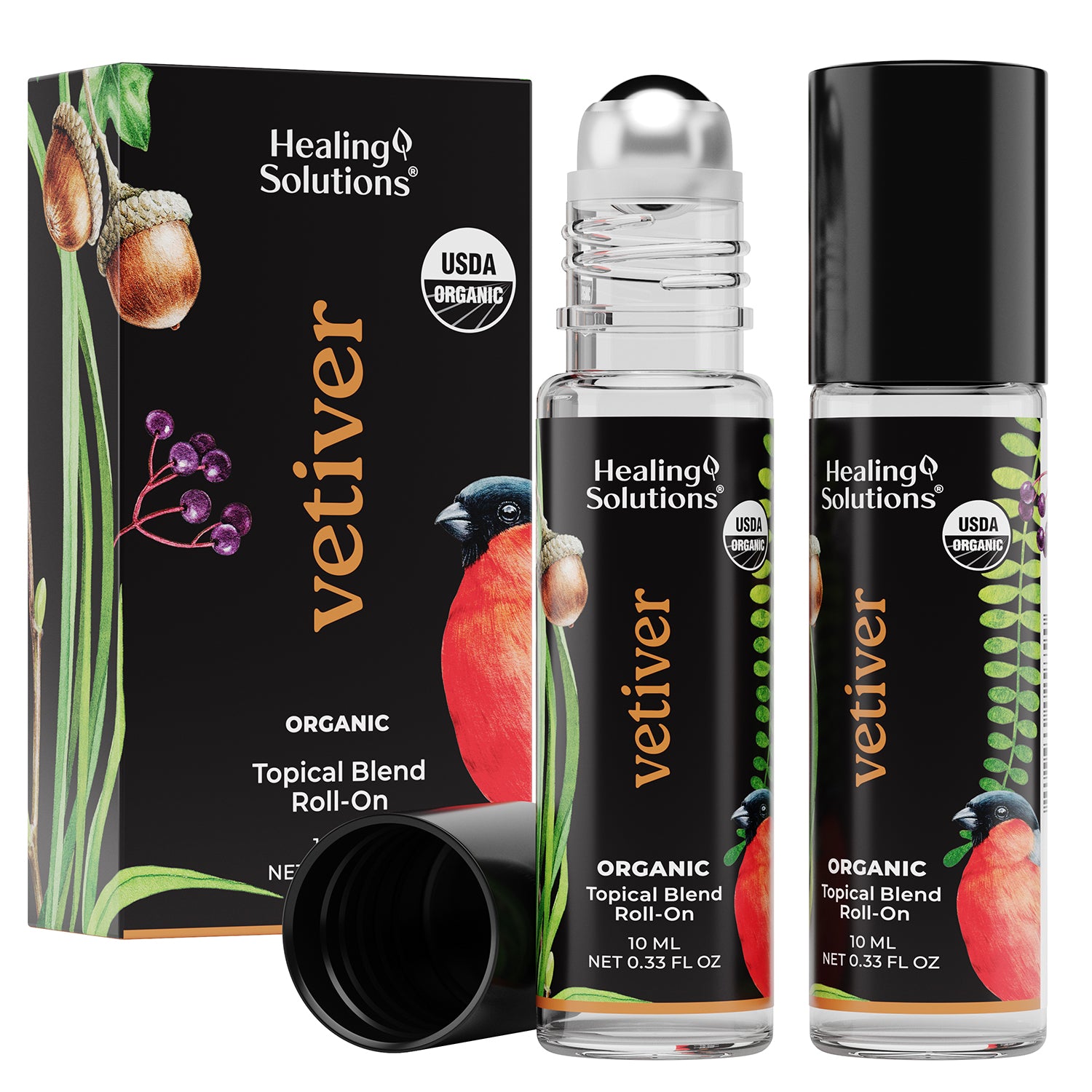 Organic Vetiver Essential Oil Roll On (2 PACK)