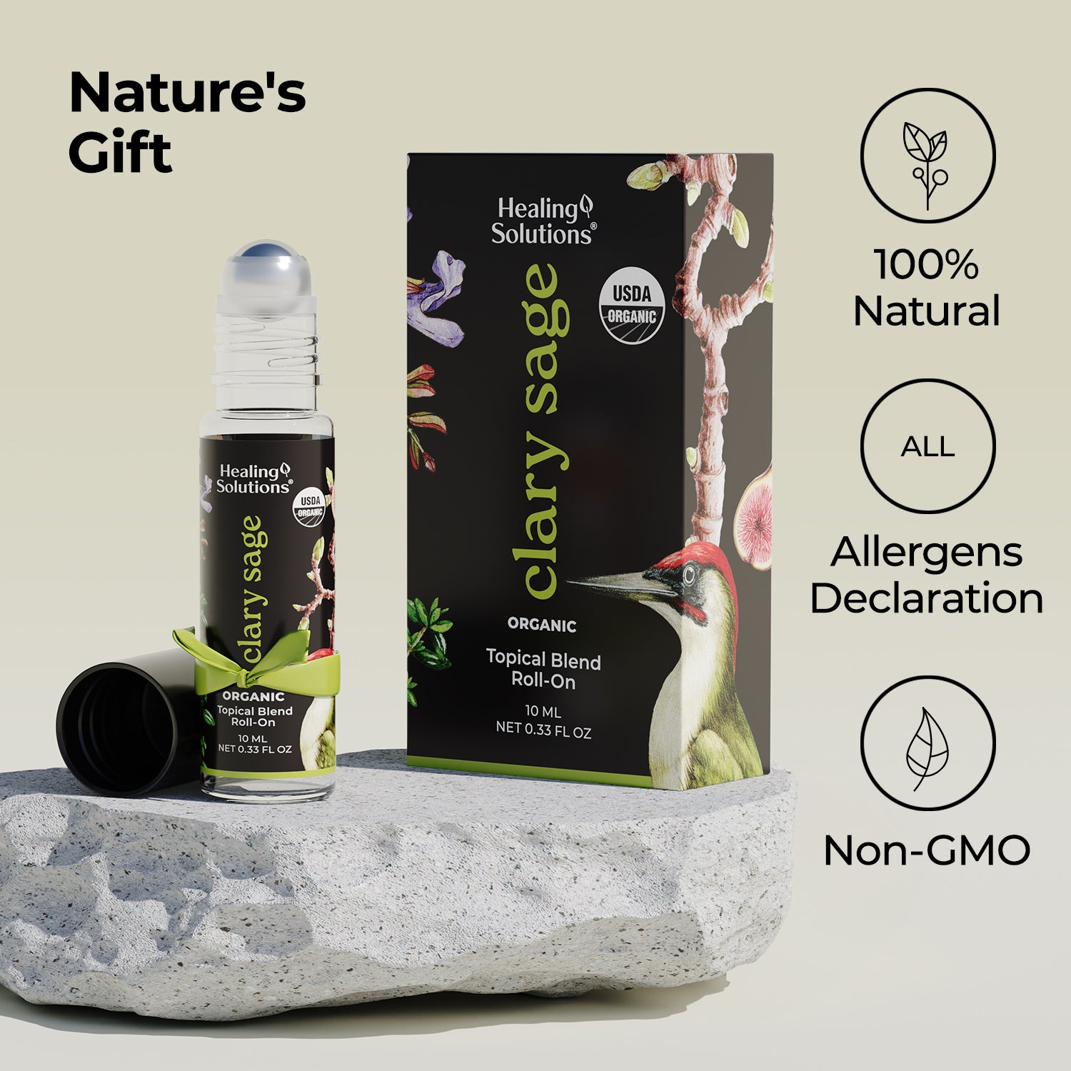 Organic Clary Sage Essential Oil Roll On (2 PACK)