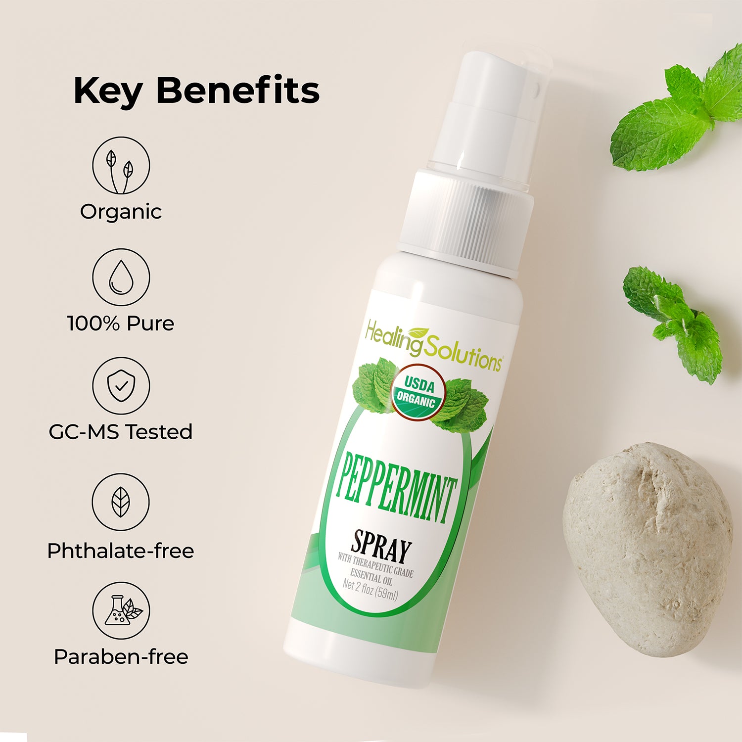 peppermint oil garden spray Premium Organic Peppermint Essential Oil Spray - High Quality – Healing Solutions