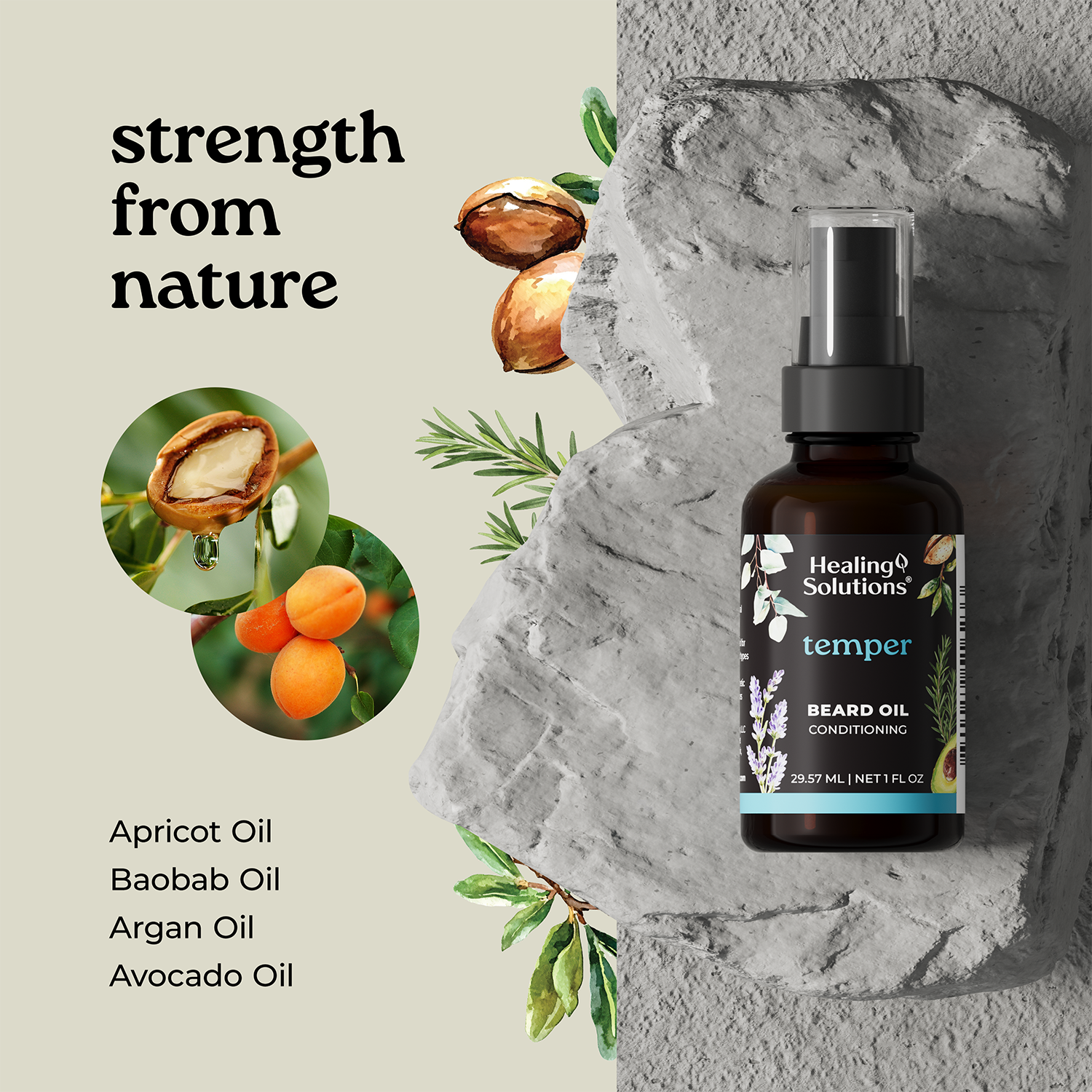 Beard Oil - Temper Conditioning Oil - 1oz
