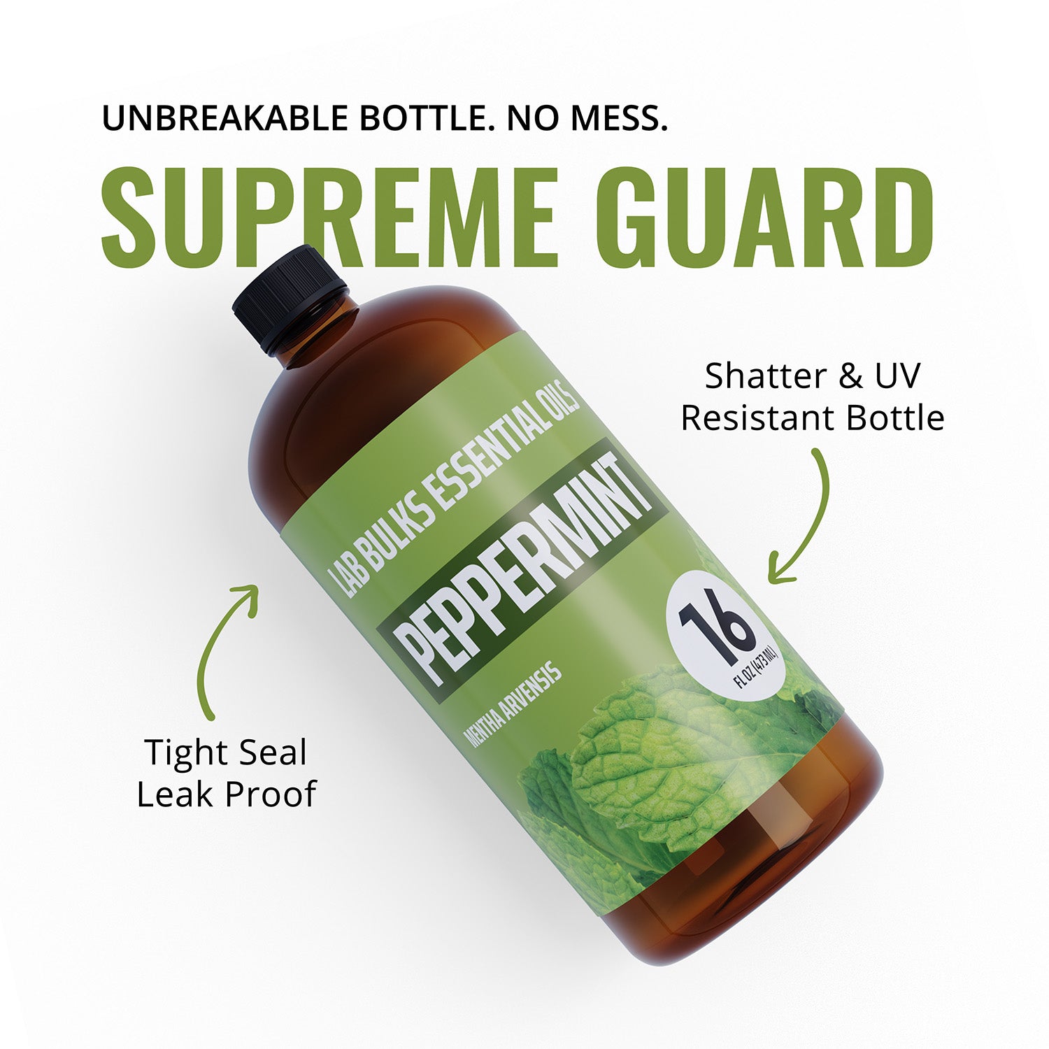 Peppermint Essential Oil (16 Ounce Bottle)