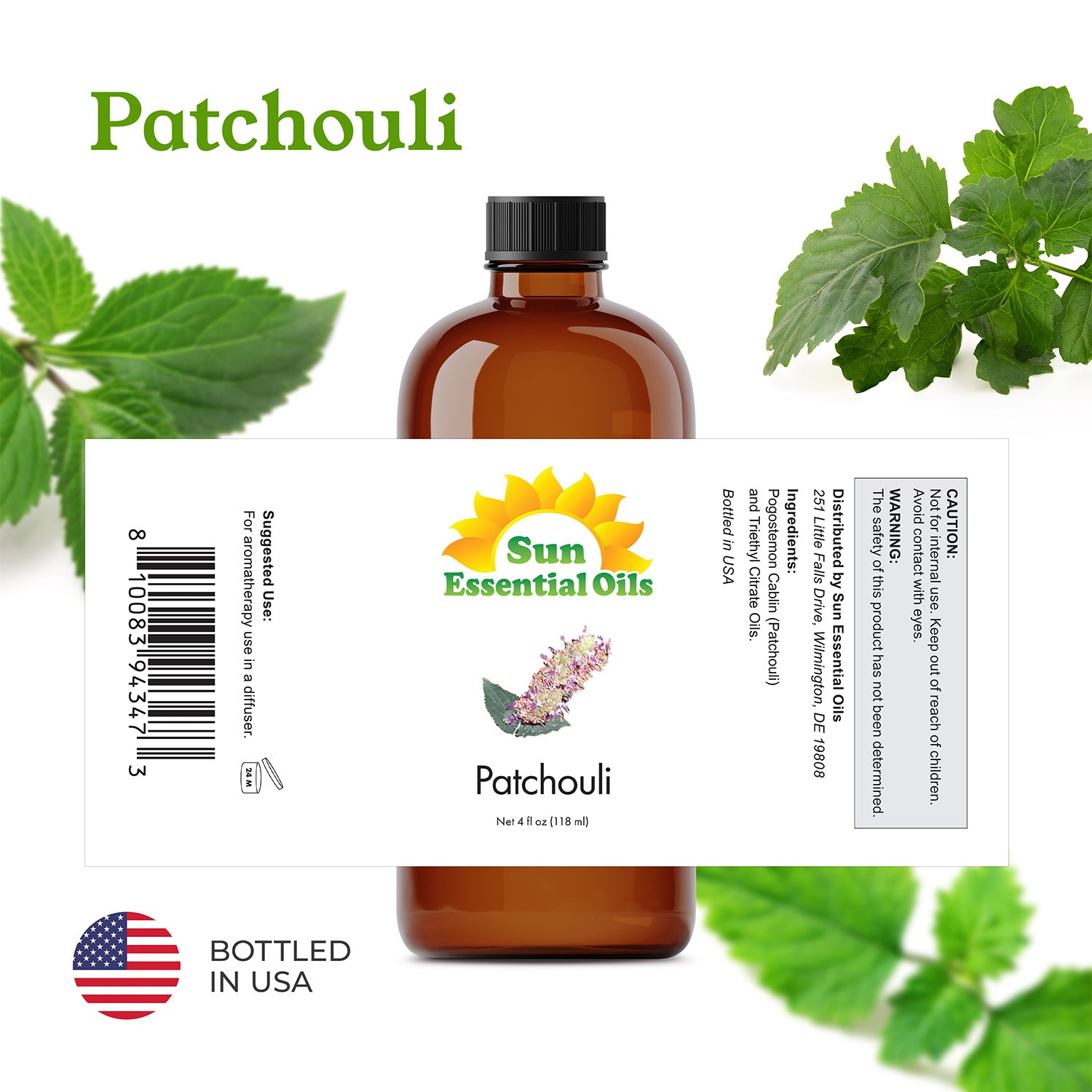 Sun Essential Oils Patchouli  4oz