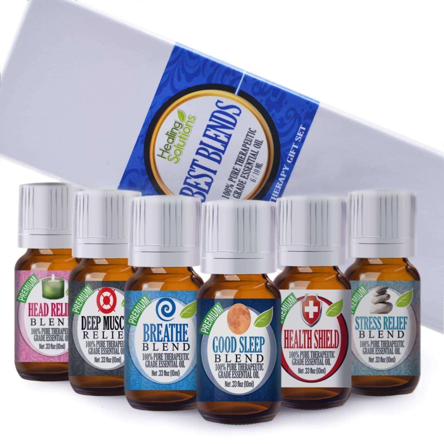 6 Pack of 100% Pure Essential Aromatherapy Oils Blends